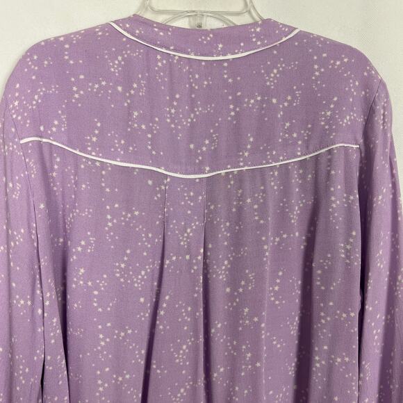 Free People Womens Top S Star Print Oversized Pin Tuck Boho Relaxed Minimalist - Picture 7 of 10